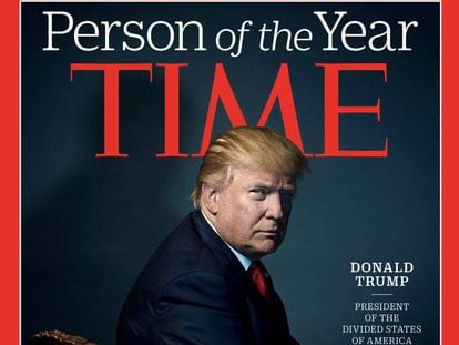 Capa da 'Time' com a escolha de Trump como personalidade do ano.