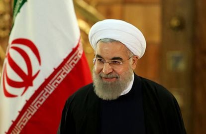 Presidente iraniano Hassan Rouhani, neste domingo.
