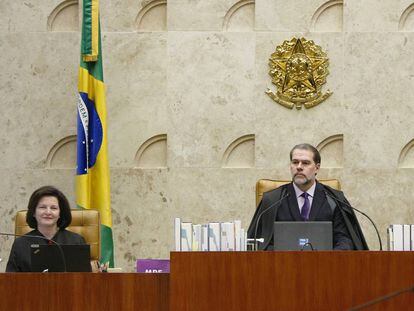 A procuradora-geral, Raquel Dodge, e o presidente do STF, Dias Toffoli.