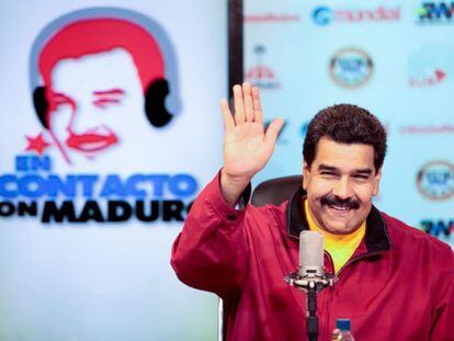 Nicolás Maduro em um programa de rádio.