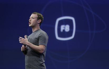 Mark Zuckerberg na conferência de desenvolvedores do Facebook.
