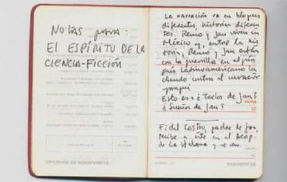 Anotações de Roberto Bolaño para seu romance ‘O espírito da ficção científica’.