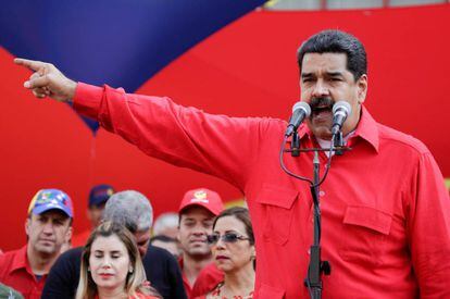 Maduro em um ato em Caracas.