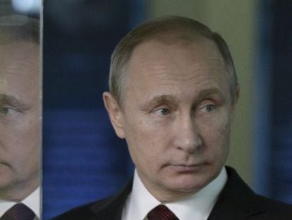 O presidente russo, Vladimir Putin, em Moscou, na quarta-feira