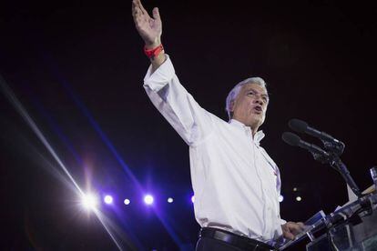 Encerramento da campanha de Sebastián Piñera.
