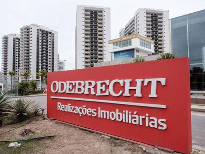 Logo da Odebrecht no Rio de Janeiro.