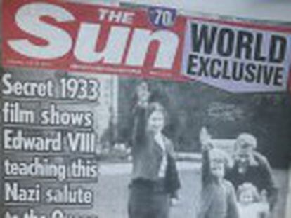 A imagem, publicada pelo ‘The Sun’, mostra a rainha aos 7 anos. Família real britânica critica divulgação fora do  contexto 