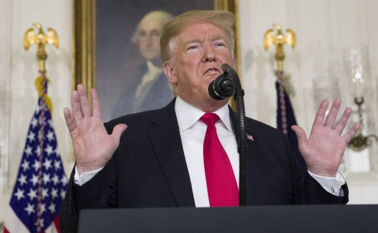 Donald Trump, neste sábado na Casa Branca.
