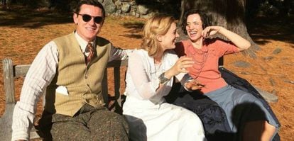 O trio protagonista do filme 'Professor Marston & the wonder women'.