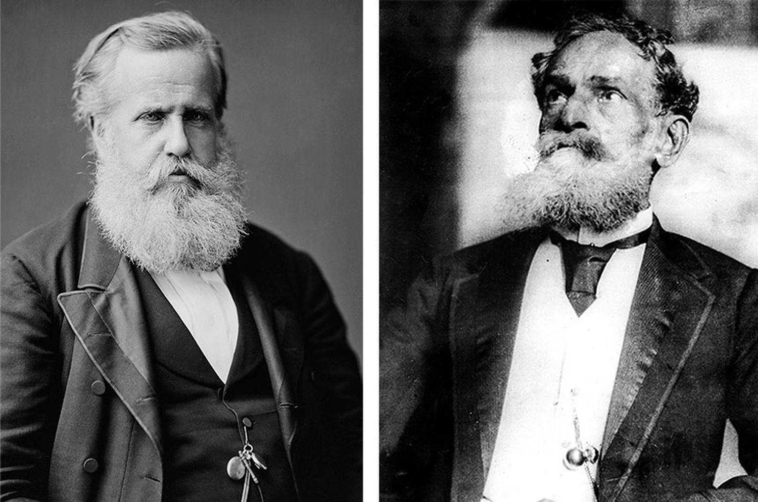 D. Pedro II, o imperador deposto, e Deodoro da Fonseca, o primeiro presidente.