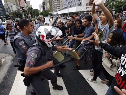 Protesto estudantil em São Paulo na semana passada.