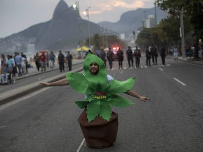Marcha da maconha no Rio.