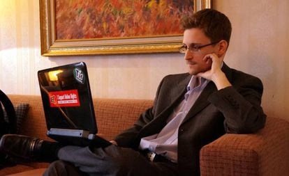 Edward Snowden, durante uma entrevista em Moscou em 2013.