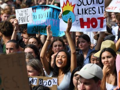Manifestantes contra a mudança climática, nesta sexta-feira em Sydney.