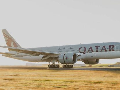 O avião que estreia o trajeto entre a capital de Nova Zelândia e Doha.