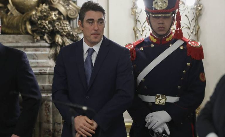 Javier Iguacel assume como ministro da Energia de Argentina, em 21 de junho de 2018 na Casa Rosada.