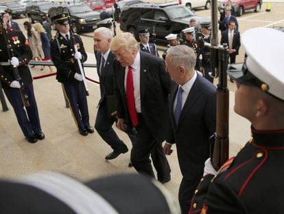 Trump e Mattis chegam nesta sexta-feira ao Pentágono.