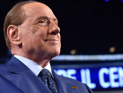 Silvio Berlusconi, em um programa de televisão na Itália.