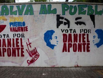 Mensagens eleitorais nas ruas de Caracas