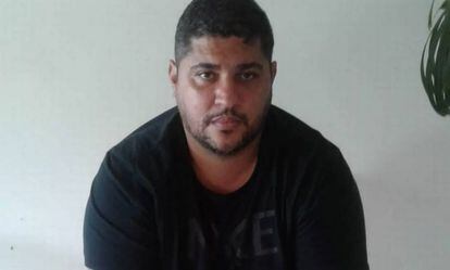 André do Rap, em uma imagem do dia em que foi preso.