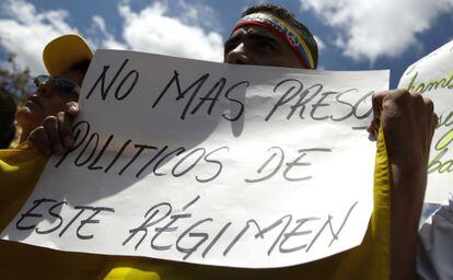Manifestación nesta sexta-feira em Caracas para protestar pela detenção de Ledezma.