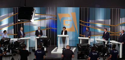 Debate entre os candidatos à Presidência na TV Gazeta.