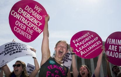 Um protesto feminista nos Estados Unidos.