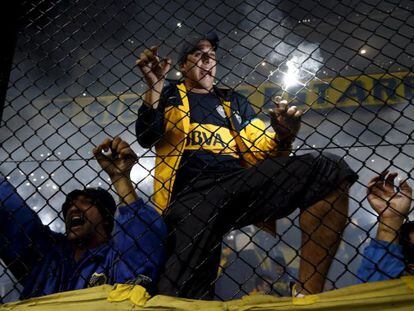 Torcedores do Boca Juniors, no último jogo contra o River.