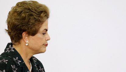 Presidenta Dilma Rousseff em evento no Planalto. 