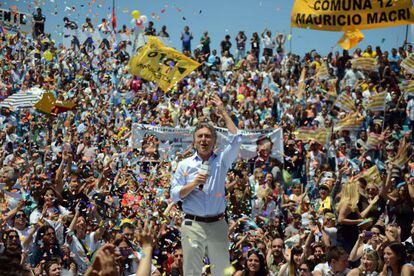 O candidato opositor Mauricio Macri.