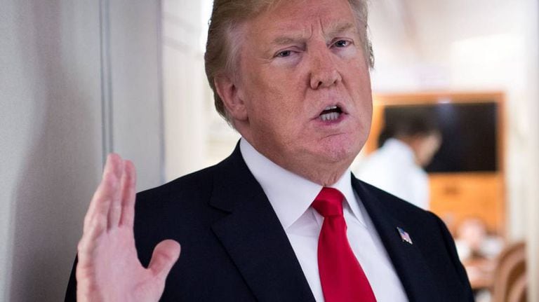 Donald Trump, no Air Force One, em 29 de junho de 2018