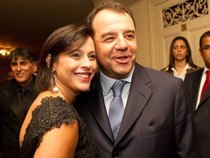 Adriana Ancelmo e Sergio Cabral, em 2011.