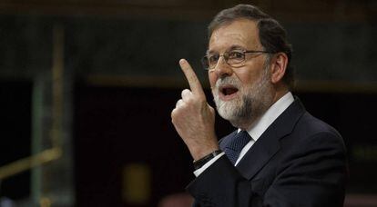 Mariano Rajoy, em 11 de outubro no Congresso dos Deputados.