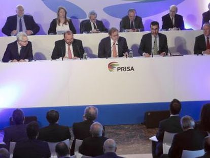 Junta de acionistas do Grupo Prisa em abril de 2015.