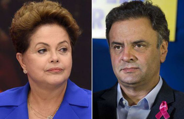 Os dois candidatos à presidência, Dilma e Aécio.