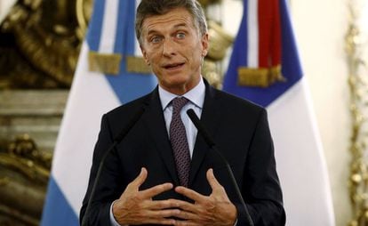 O presidente argentino Mauricio Macri na França