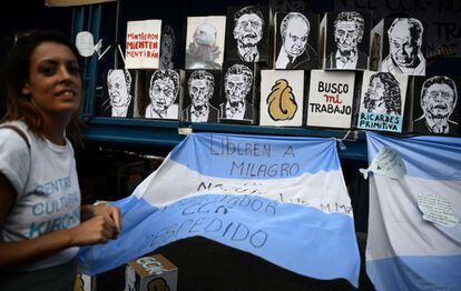 Protesto contra demissões do Centro Cultural Kirchner.