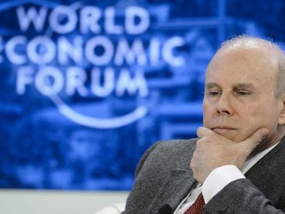 O ministro da Fazenda, Guido Mantega, no Fórum de Davos.