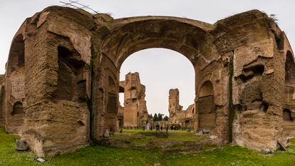 As termas de Caracalla, em Roma.
