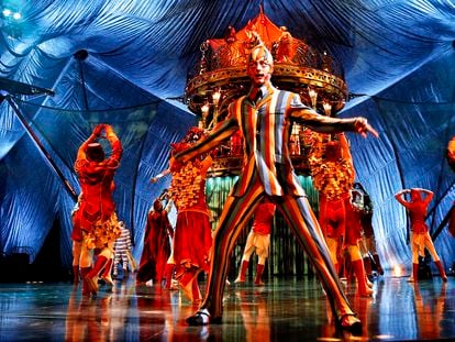 Imagem do espetáculo ‘Kooza’, um dos mais longevos do Cirque du Soleil, estreado em 2010.