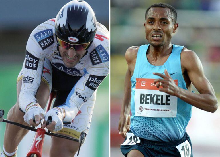 Cancellara e Bekele.
