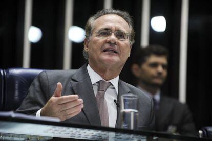 Senador Renan Calheiros nesta terça.