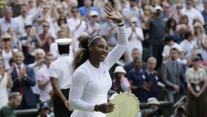 Serena Williams, ao final da partida contra Angelique Kerber em Wimbledon.