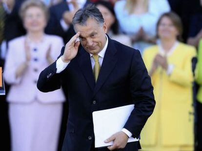 Víktor Orbán, na sua posse em maio.