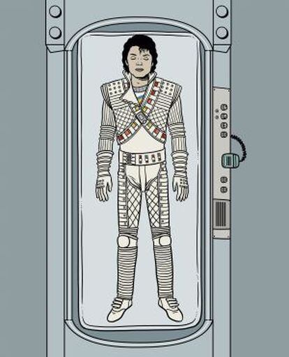 Michael Jackson, em uma ilustração de David Sánchez.
