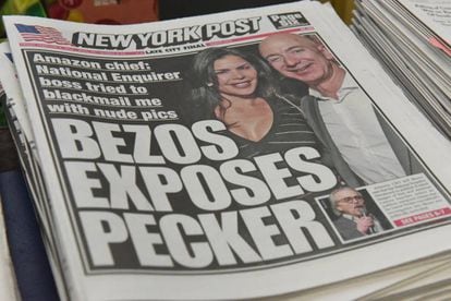 Capa do 'New York Post' sobre a polêmica entre Bezos e Pecker.
