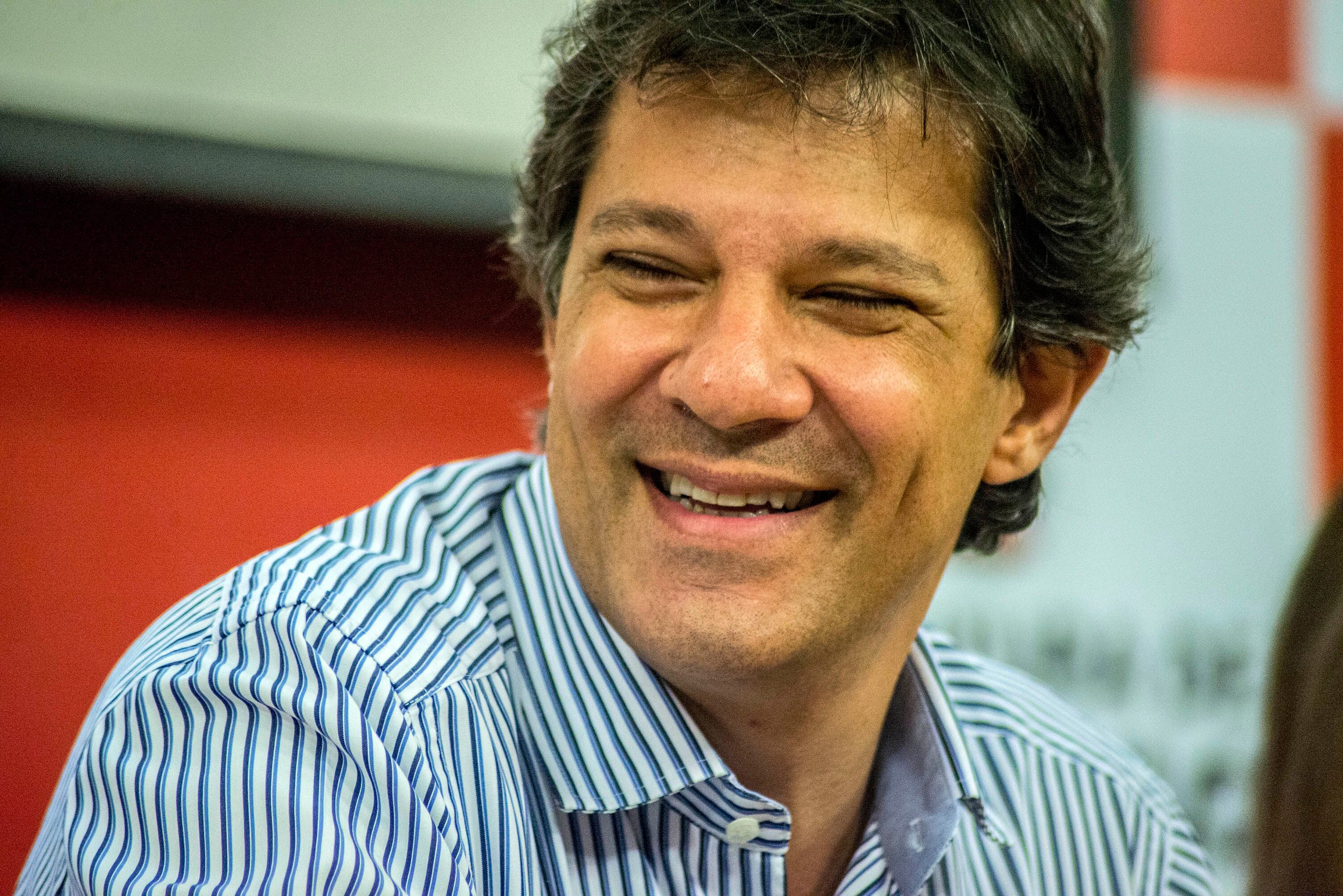 O ex-candidato à presidência brasileira Fernando Haddad em outubro de 2018. 