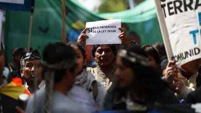 Protesto de indígenas em Buenos Aires
