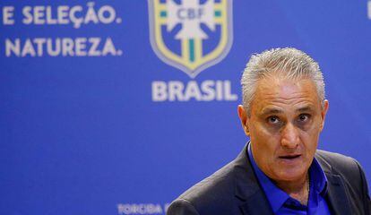 Tite durante convocação da seleção brasileira em 2018.