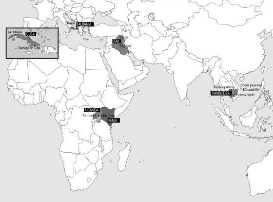 O mapa com os países protagonistas de ‘Como alimentar um ditador’. 